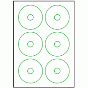 Mini CD Labels - 6 labels per sheet