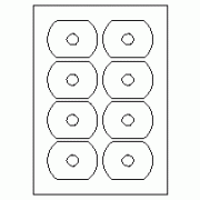 CD Business Card Labels - 8 labels per sheet