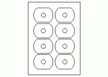 CD Business Card Labels - 8 labels per sheet