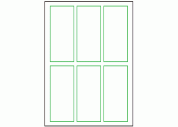55mm x 135mm - 6 labels per sheet