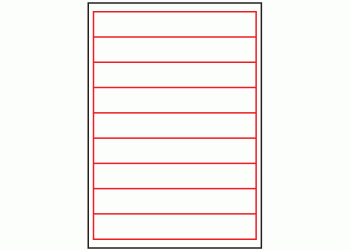 200mm x 30mm - 9 labels per sheet