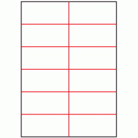 105mm x 49.2mm - 12 labels per sheet