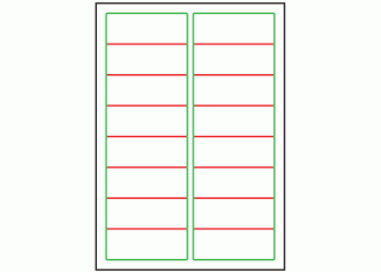 99.1mm x 34mm - 16 labels per sheet