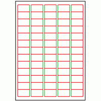38.1mm x 21.2mm - 65 labels per sheet