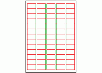 38.1mm x 21.2mm - 65 labels per sheet