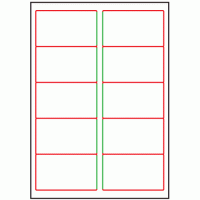 99mm x 57mm - 10 labels per sheet