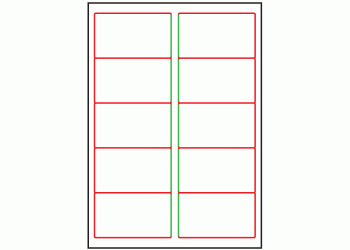 99mm x 57mm - 10 labels per sheet