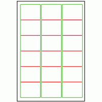 63.5mm x 46.6mm - 18 labels per sheet