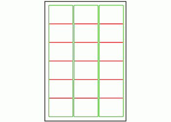 63.5mm x 46.6mm - 18 labels per sheet