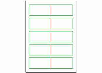 97mm x 50mm - 10 labels per sheet