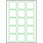 50mm x 50mm - 15 labels per sheet