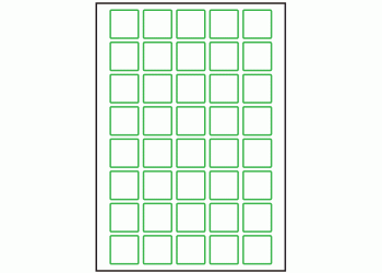 33mm x 33mm - 40 labels per sheet