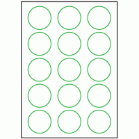 50mm dia - 15 labels per sheet