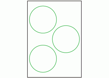 112mm dia - 3 labels per sheet