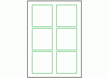 80mm x 80mm - 6 labels per sheet