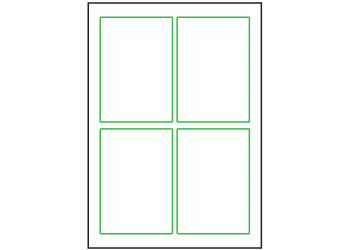 80mm x 125mm - 4 labels per sheet