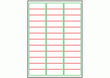 63.5mm x 23mm - 36 labels per sheet