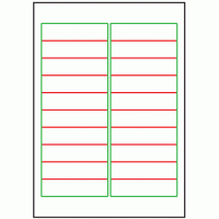 98mm x 25.4mm - 20 labels per sheet