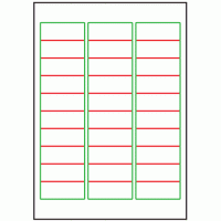 64mm x 25.4mm - 30 labels per sheet