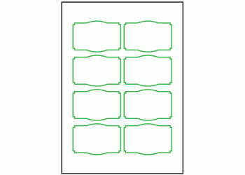 85mm x 55mm - 8 labels per sheet