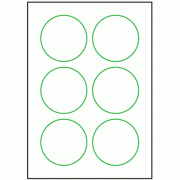 80mm dia - 6 labels per sheet