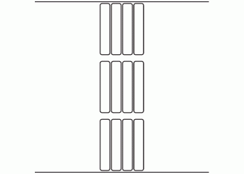 20mm x 105mm - 2,360 blank labels per roll