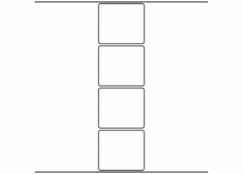 80mm x 70mm - 950 blank labels per roll