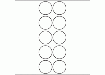 50mm dia - 2,500 blank labels per roll