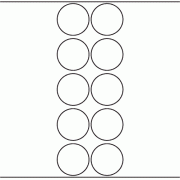 46mm dia - 2,740 blank labels per roll