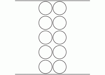 46mm dia - 2,740 blank labels per roll