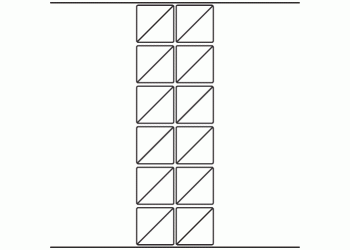 45mm Triangle - 5,680 blank labels per roll