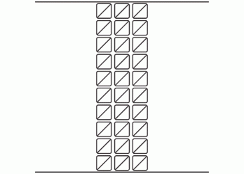 25mm Triangle - 14,220 blank labels per roll