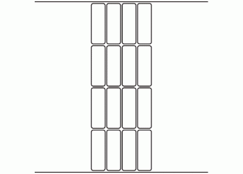 73mm x 25mm - 3,680 blank labels per roll