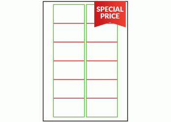 77mm x 46.5mm - 12 labels per sheet