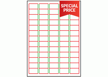 38.1mm x 21.2mm - 65 labels per sheet