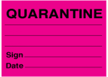 Quarantine (On Rolls) - Large: 100mm x 70mm