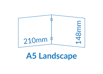 A5 Landscape Self Cover Booklets - Saddle Stapled