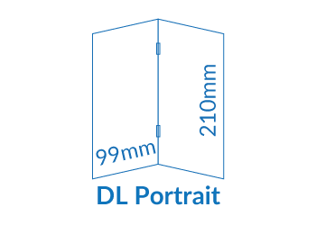 DL Portrait Self Cover Booklets - Saddle Stapled