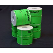 One Colour (Black) Printed Labels on Rolls