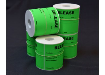 One Colour (Black) Printed Labels on Rolls