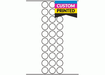 25.4mm dia Circle - Custom Printed Labels