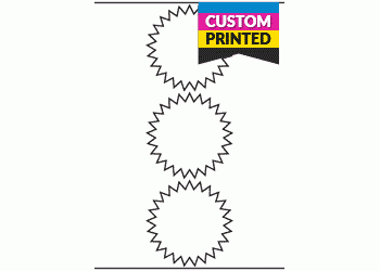 90mm Starburst - Custom Printed Labels