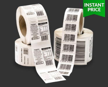Rolls of labels printed with consecutive numbers or barcodes