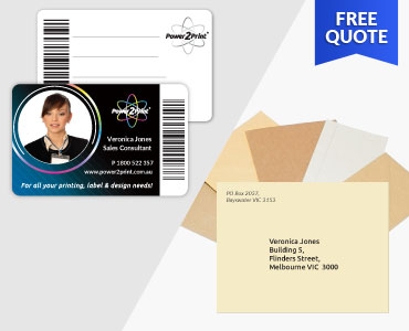 Printed ID cards and custom printed envelopes